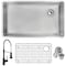 Elkay 18 Gauge SS 31-1/2" x 18-1/2" x 9" Single Bowl Undermount Sink and Faucet Kit with Bottom Grid and Drain ECTRU30179RTFBC - alternate 1